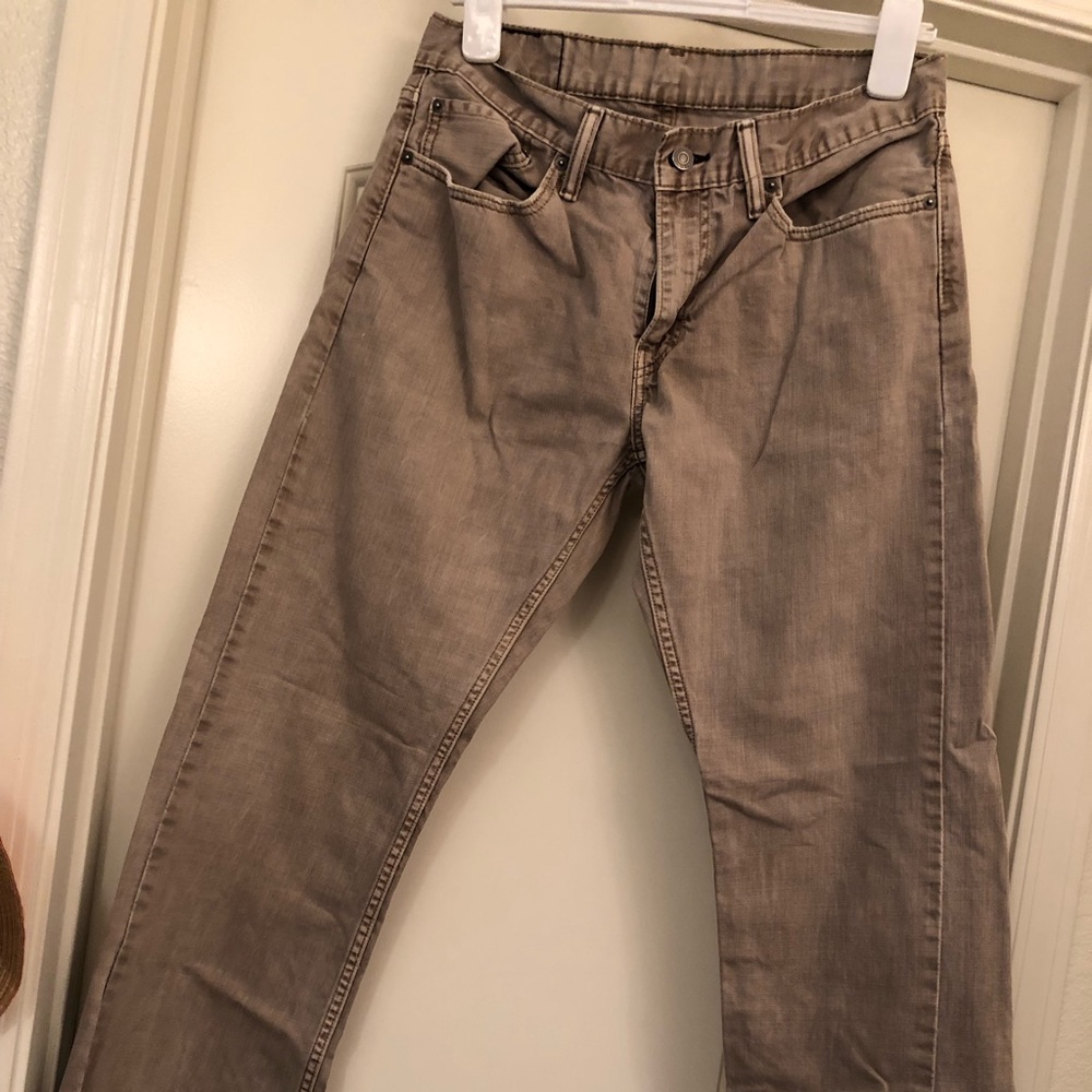 Mens Tan 514 Jeans